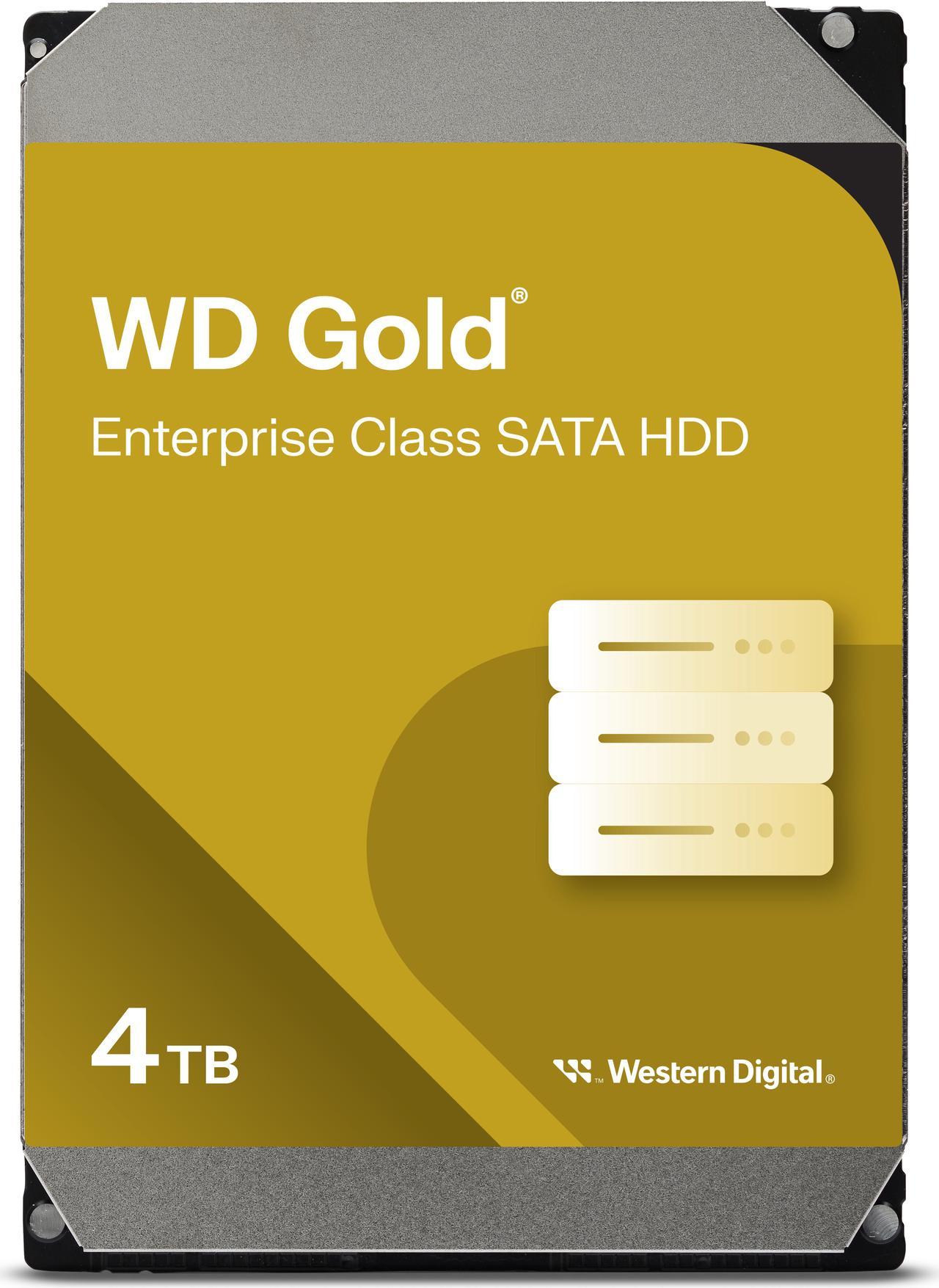 Western Digital WD Gold 4TB Enterprise Class Internal Hard Drive - 7200 RPM Class, SATA 6 Gb/s, 256 MB Cache, 3.5