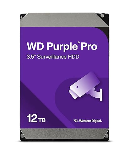 Western Digital 12TB WD Purple Pro Surveillance Internal Hard Drive HDD - SATA 6 Gb/s, 512 MB Cache, 3.5