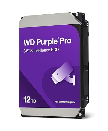 Western Digital 12TB WD Purple Pro Surveillance Internal Hard Drive HDD - SATA 6 Gb/s, 512 MB Cache, 3.5